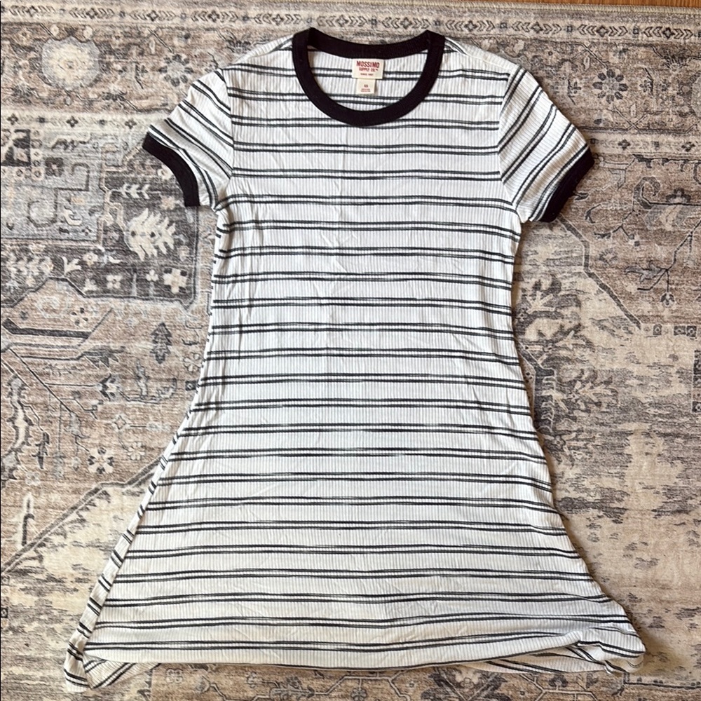 Mossimo Supply Co. Black and White Striped Top
